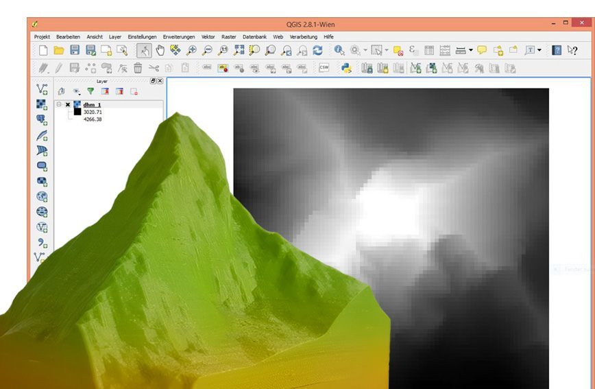 Geodaten und 3D gedrucktes Matterhorn